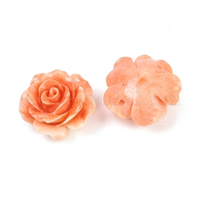 Резные бусины из синтетического коралла&nbsp;SHEL-Z003-03B-01-1