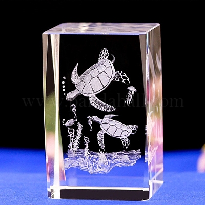 3d внутренние резные стеклянные украшения в виде морских животных PW-WG881A2-01-1