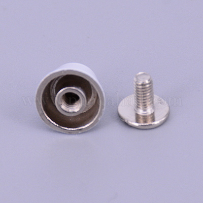 合金キャビネットと引き出しノブ  アクセサリー箱のノブ  ホワイト  9.5x6.5mm&nbsp;PALLOY-WH0071-06K-1