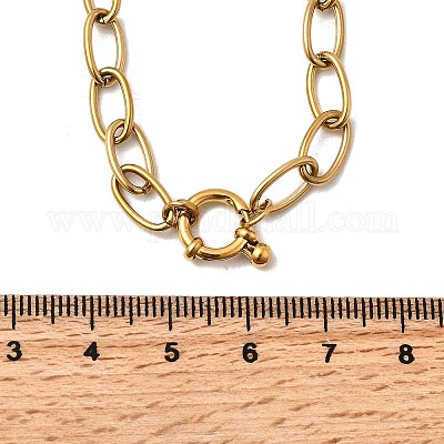 Женские ожерелья-цепочки из нержавеющей стали 304 с пружинными застежками NJEW-Z091-09G-1