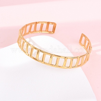 Браслеты-манжеты из нержавеющей стали 304 для женщин BJEW-G749-15G-1