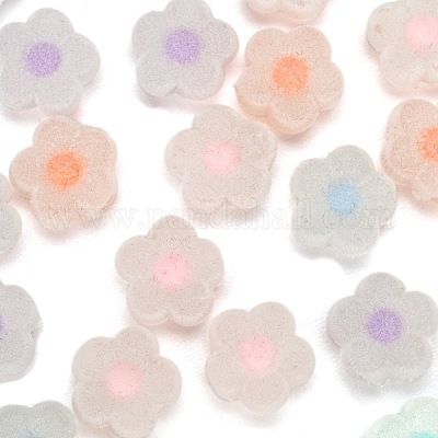 30 Stück flockige Acrylperlen&nbsp;MACR-FS0001-07-1