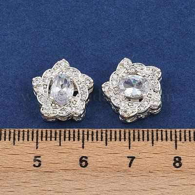 Многожильные звенья из латуни с паве из кубического циркония ZIRC-F145-05S-01-1