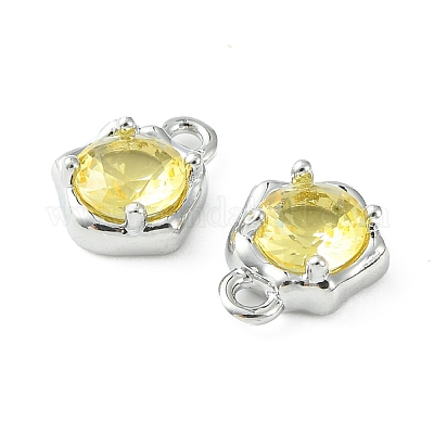 Латунные микро проложить кубического циркония подвески KK-L208-10P-04-1