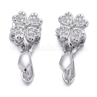 Латунь микро проложить кубический цирконий KK-K244-44P-1