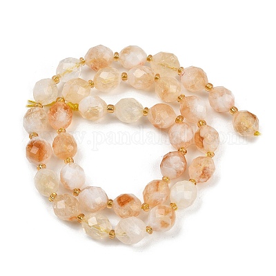 Природный желтый кварц нитей бисера&nbsp;G-N342-149I-22-1