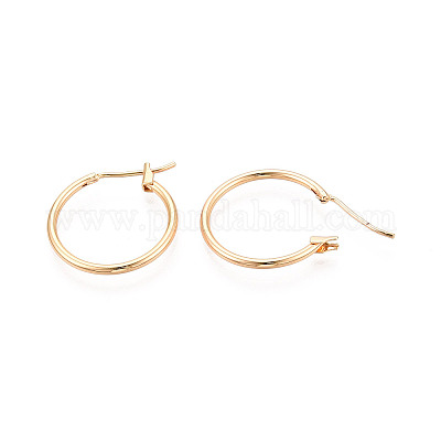 Серьги-кольца из нержавеющей стали 304 EJEW-T048-25B-G-1