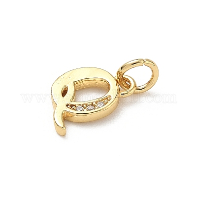 Латунные микро проложить кубического циркония подвески KK-I382-03G-Q-1