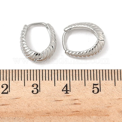 Латунные серьги обруча EJEW-D320-15P-1