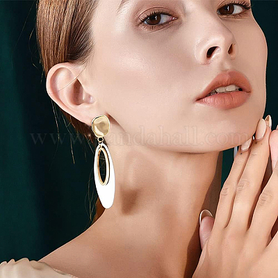 12 шт. латунные серьги-гвоздики KK-BC0008-34-1