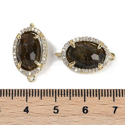 Натуральный лабрадорит ограненные овальные звенья G-B126-07G-04-1