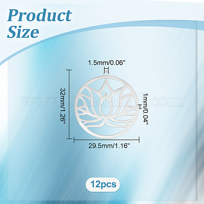 12 шт. подвески из нержавеющей стали 201 STAS-UN0048-73-1