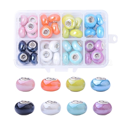 Фарфора ручной работы европейский бусины OPDL-JP0001-02-1