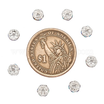 Perles séparateurs en laiton avec strass&nbsp;RB-A014-L6mm-28S-1