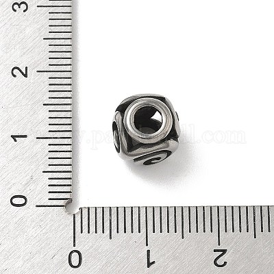 Европейские бусины из нержавеющей стали 304 STAS-H238-09J-AS-1