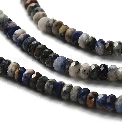 Природный содалит бисер нитей G-RM2025-D03-C-1