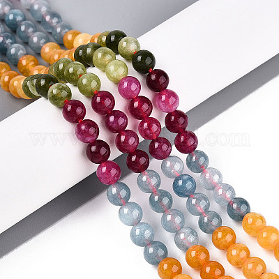 Бусины из натурального белого нефрита G-Z097-A01-6mm-C-1