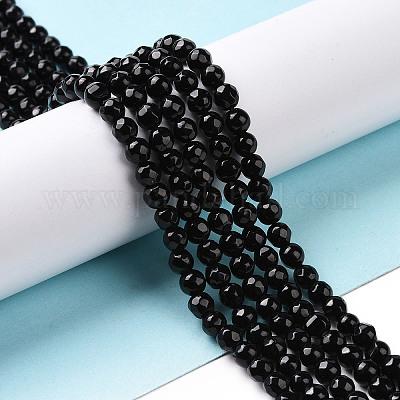 50 buy Strands 4mm Natural Black Onyx Beads