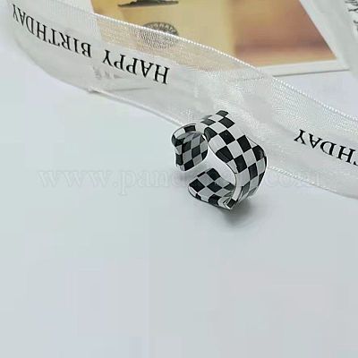 1 шт. акриловые манжеты с узором «тартан» для женщин WGC4C6E-41-1