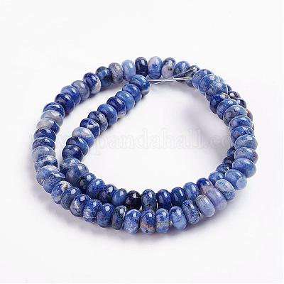 Природный содалит бисер нитей G-J359-07-5x8mm-1