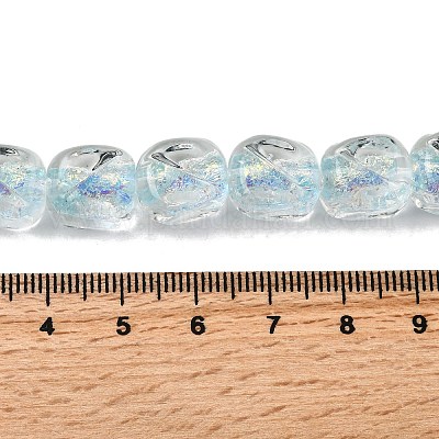 Нити из фольгированных бусин лэмпворк ручной работы FOIL-C002-01F-1