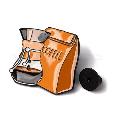 Эмалевая булавка с кофейной тематикой JEWB-P050-01B-EB-1