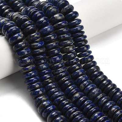 Нитки бусины из натурального ляписа-лазури G-H329-B01-6x10mm-1