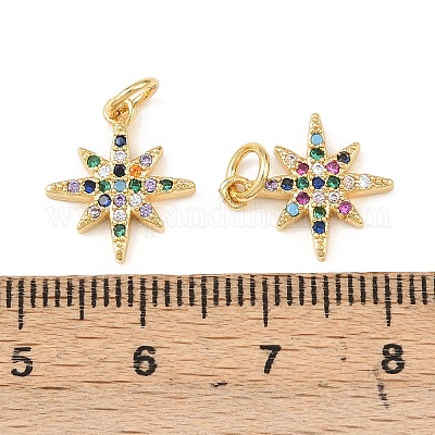 Латунные микро проложить кубического циркония подвески KK-F919-09A-G-1