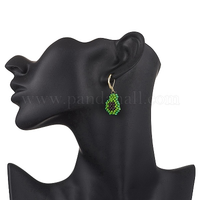 Серьги-подвески в форме авокадо из нержавеющей стали 304 EJEW-MZ00550-1