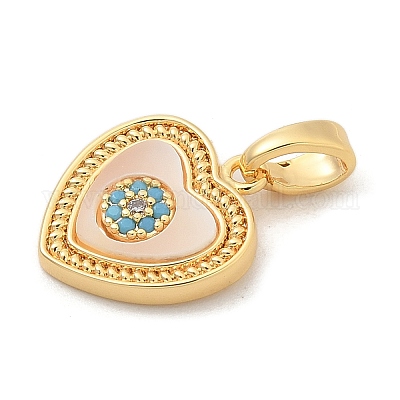 Подвески из латуни с микропаве из циркония KK-M303-01G-05-1