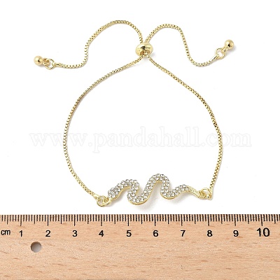 Браслеты-слайдеры из сплава со стразами BJEW-H206-02G-1