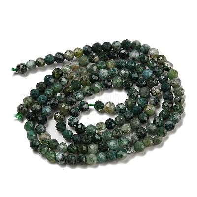 Chapelets de perles en agate mousse naturelle&nbsp;X-G-K020-3mm-32-1