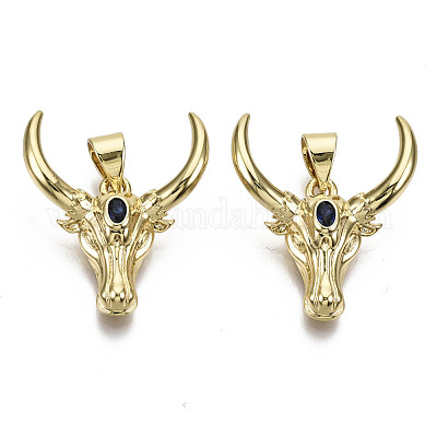 Латунные микро проложить кубического циркония подвески ZIRC-N039-100-NF-1