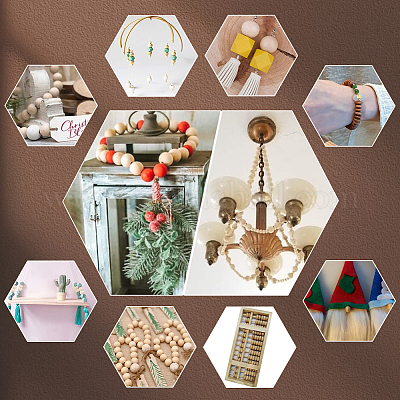 90 шт. 6 стиля необработанные деревянные европейские бусины WOOD-GA0001-85-1