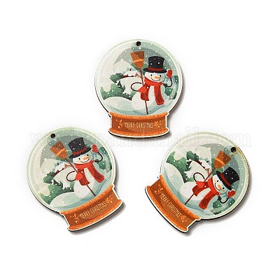 Деревянные подвески с односторонним принтом WOOD-H102-02I-1