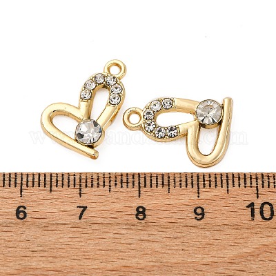 Подвески из сплава и страза&nbsp;LS-PALLOY-S052-01G-B-1