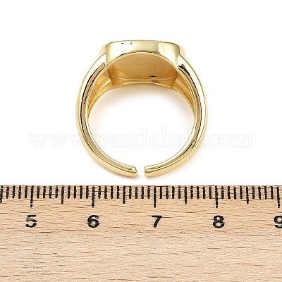 Латунь регулируемые манжеты кольца RJEW-C140-07G-1