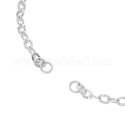 2 шт. 2 цвета 304 нержавеющая сталь текстурированный кабель цепь слайдер браслет изготовление AJEW-JB01343-1