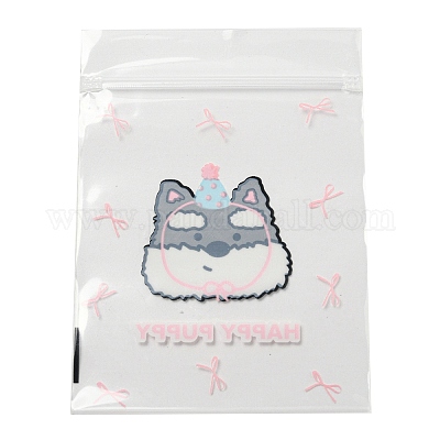 Прямоугольные пластиковые подарочные пакеты с замком-молнией OPP-Q008-01A-01-1