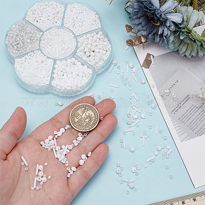 106 г набор из двух видов матовых непрозрачных стеклянных бусин SEED-GO0001-11A-1