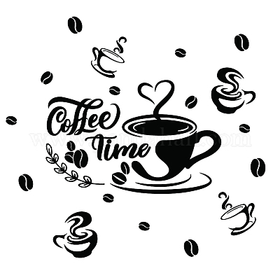 Black coffee sticker decal 4 x 4