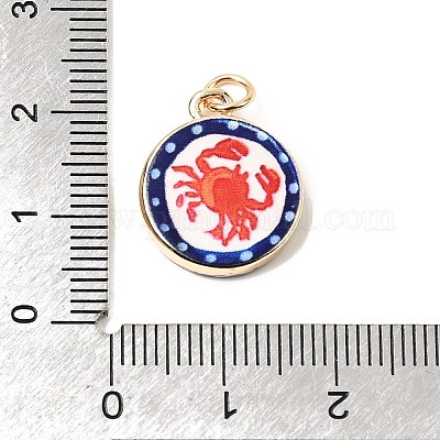 Латунь эмаль подвески&nbsp;KK-P346-01G-1