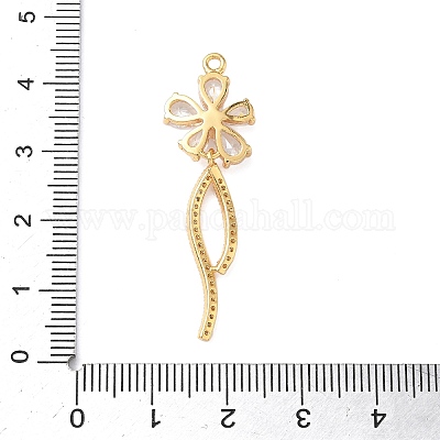 Латунные микро проложить кубического циркония подвески KK-D024-17G-1