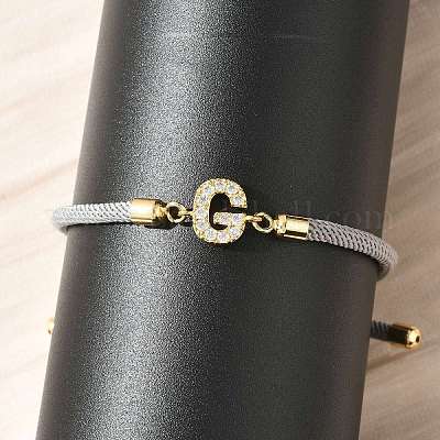 Регулируемые браслеты из нейлона X-BJEW-C096-01G-07-1