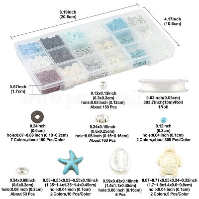 Наборы для самостоятельного изготовления бижутерии в стиле океана DIY-FS0009-75-1