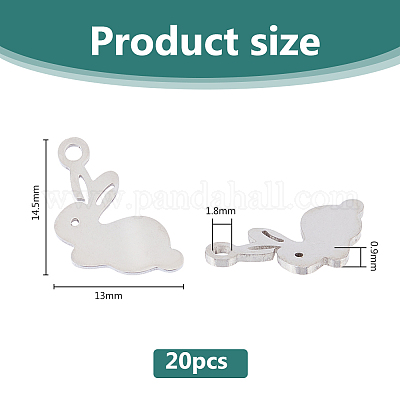 20 шт. подвески из нержавеющей стали 201 STAS-DC0016-52-1