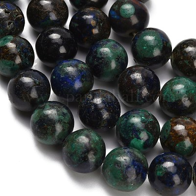 Натуральные нитки из бисера азурита G-Z110-C05-10mm-1