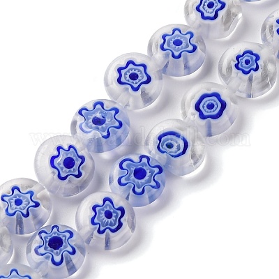 Ручной работы millefiori стеклянные бусины нитки LAMP-G164-04L-1