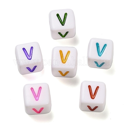 Непрозрачные акриловые бусины OACR-I022-01V-1