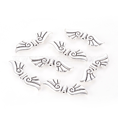 Сплавочные овальные бусины тибетского стиля  TIBEB-4993-AS-NR-1